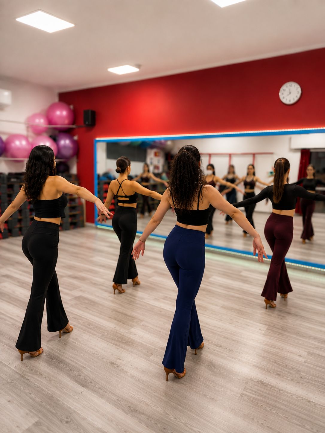 Lezione di Lady Style davanti allo specchio della sala